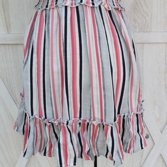 Spiaggia Dolce Striped Ruffled Mini Dress M - Picture 8 of 11